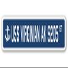 USS Virginian AK 9205 Street Sign us Navy Ship Veteran Sailor Gift view 1