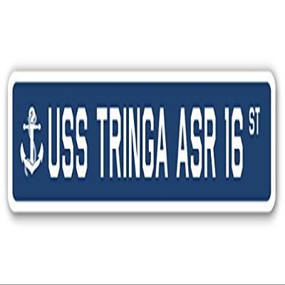 USS Tringa ASR 16 Street Sign us Navy Ship Veteran Sailor Gift