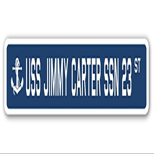 USS Jimmy Carter SSN 23 Street Sign us Navy Ship Veteran Sailor Gift