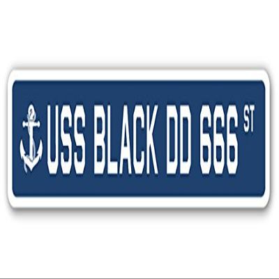 USS Black DD 666 Street Sign us Navy Ship Veteran Sailor Gift