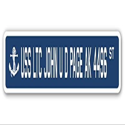 USS LTC John U D Page AK 4496 Street Sign us Navy Ship Veteran Sailor Gift