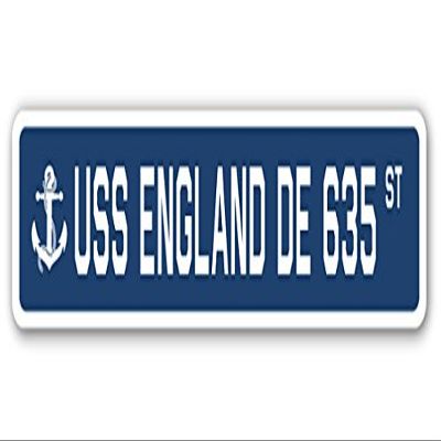 USS England DE 635 Street Sign us Navy Ship Veteran Sailor Gift