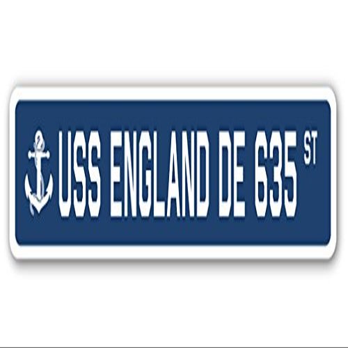 USS England DE 635 Street Sign us Navy Ship Veteran Sailor Gift