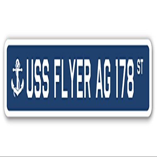 USS Flyer AG 178 Street Sign us Navy Ship Veteran Sailor Gift