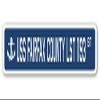 USS Fairfax County LST 1193 Street Sign us Navy Ship Veteran Sailor Gift view 1