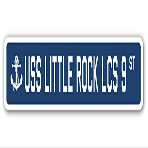USS Little Rock LCS 9 Street Sign us Navy Ship Veteran Sailor Gift