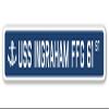 USS Ingraham FFG 61 Street Sign us Navy Ship Veteran Sailor Gift view 1