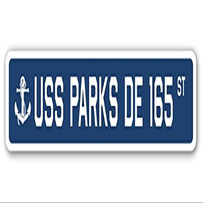 USS Parks DE 165 Street Sign us Navy Ship Veteran Sailor Gift