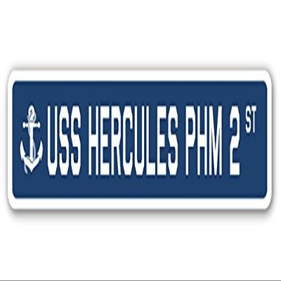 USS Hercules PHM 2 Street Sign us Navy Ship Veteran Sailor Gift