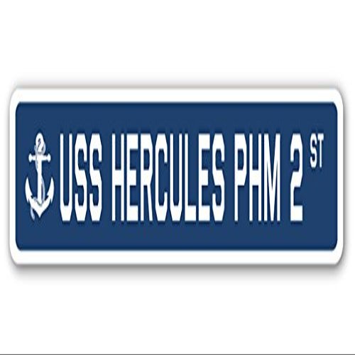 USS Hercules PHM 2 Street Sign us Navy Ship Veteran Sailor Gift
