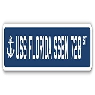 USS Florida SSBN 728 Street Sign us Navy Ship Veteran Sailor Gift
