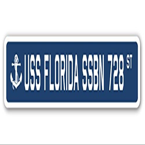 USS Florida SSBN 728 Street Sign us Navy Ship Veteran Sailor Gift