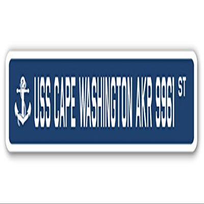 USS Cape Washington AKR 9961 Street Sign us Navy Ship Veteran Sailor Gift
