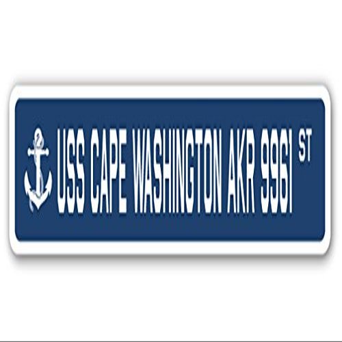 USS Cape Washington AKR 9961 Street Sign us Navy Ship Veteran Sailor Gift