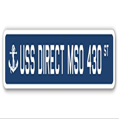 USS Direct MSO 430 Street Sign us Navy Ship Veteran Sailor Gift