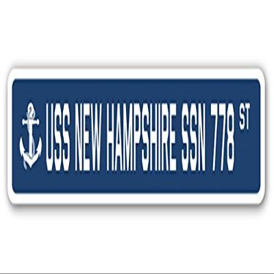 USS New Hampshire SSN 778 Street Sign us Navy Ship Veteran Sailor Gift