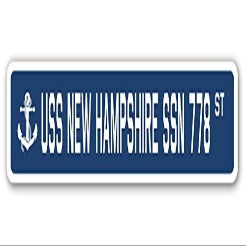 USS New Hampshire SSN 778 Street Sign us Navy Ship Veteran Sailor Gift