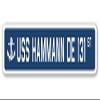 USS HAMMANN DE 131 Street Sign us Navy Ship Veteran Sailor Gift view 1