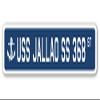 USS JALLAO SS 368 Street Sign us Navy Ship Veteran Sailor Gift view 1
