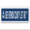 USS Vernon County LST 1161 Street Sign us Navy Ship Veteran Sailor Gift view 1