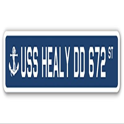 USS Healy DD 672 Street Sign us Navy Ship Veteran Sailor Gift