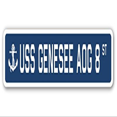 USS Genesee AOG 8 Street Sign us Navy Ship Veteran Sailor Gift