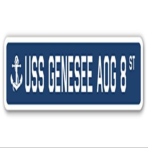 USS Genesee AOG 8 Street Sign us Navy Ship Veteran Sailor Gift
