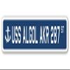 USS Algol AKR 287 Street Sign us Navy Ship Veteran Sailor Gift view 1