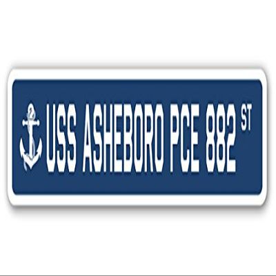 USS Asheboro PCE 882 Street Sign us Navy Ship Veteran Sailor Gift