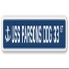 USS Parsons DDG 33 Street Sign us Navy Ship Veteran Sailor Gift view 1
