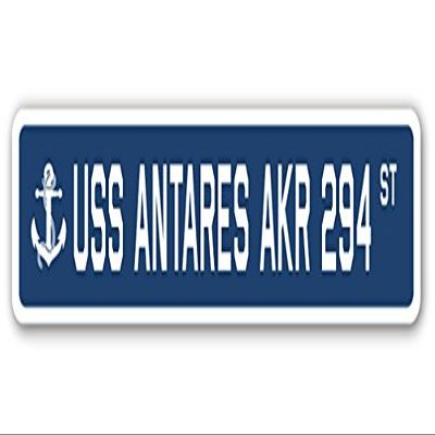USS Antares AKR 294 Street Sign us Navy Ship Veteran Sailor Gift