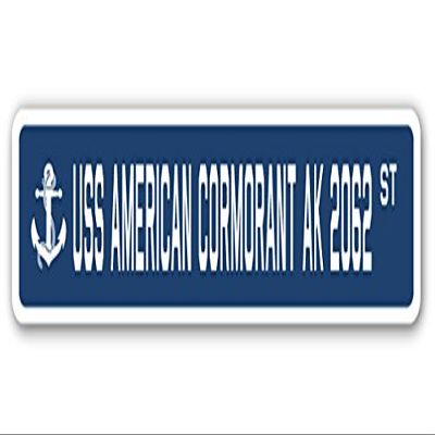 USS American Cormorant AK 2062 Street Sign us Navy Ship Veteran Sailor Gift