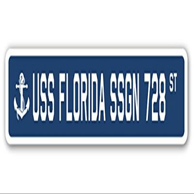 USS Florida SSGN 728 Street Sign us Navy Ship Veteran Sailor Gift