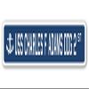USS Charles F Adams DDG 2 Street Sign us Navy Ship Veteran Sailor Gift view 1