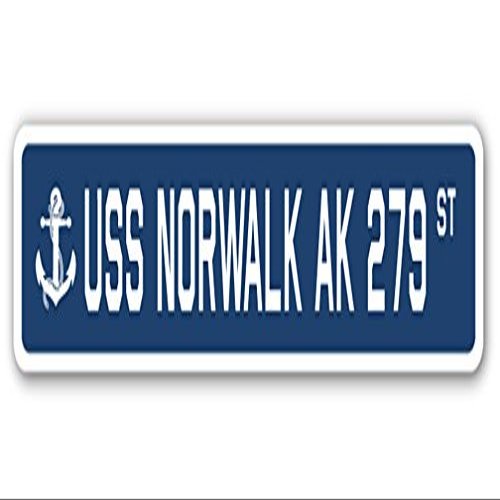USS Norwalk AK 279 Street Sign us Navy Ship Veteran Sailor Gift