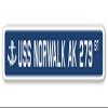 USS Norwalk AK 279 Street Sign us Navy Ship Veteran Sailor Gift view 1
