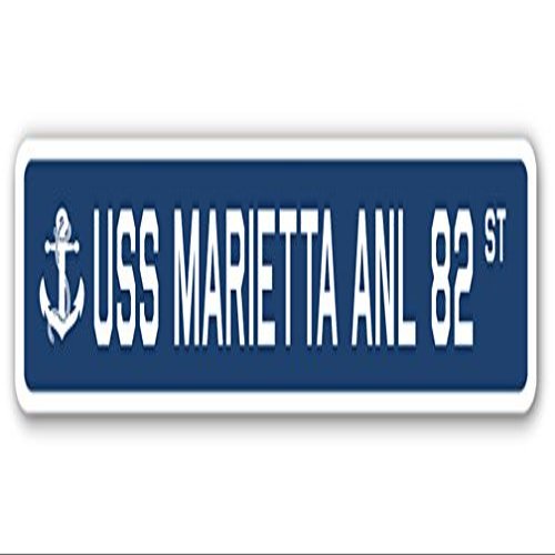 USS Marietta ANL 82 Street Sign us Navy Ship Veteran Sailor Gift