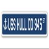 USS Hull DD 945 Street Sign us Navy Ship Veteran Sailor Gift view 1