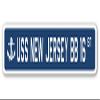 USS New Jersey BB 16 Street Sign us Navy Ship Veteran Sailor Gift view 1