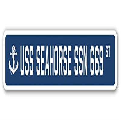 USS Seahorse SSN 669 Street Sign us Navy Ship Veteran Sailor Gift