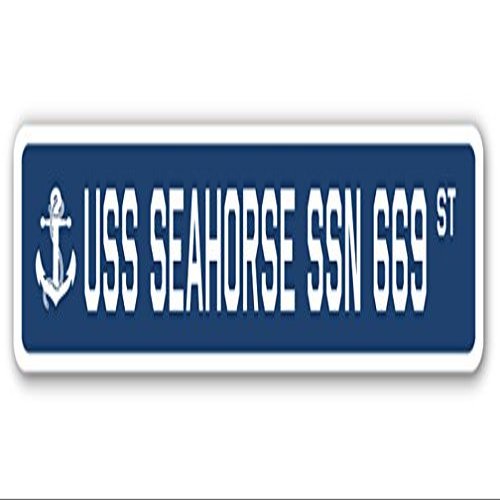 USS Seahorse SSN 669 Street Sign us Navy Ship Veteran Sailor Gift