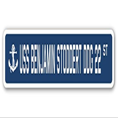 USS Benjamin STODDERT DDG 22 Street Sign us Navy Ship Veteran Sailor Gift