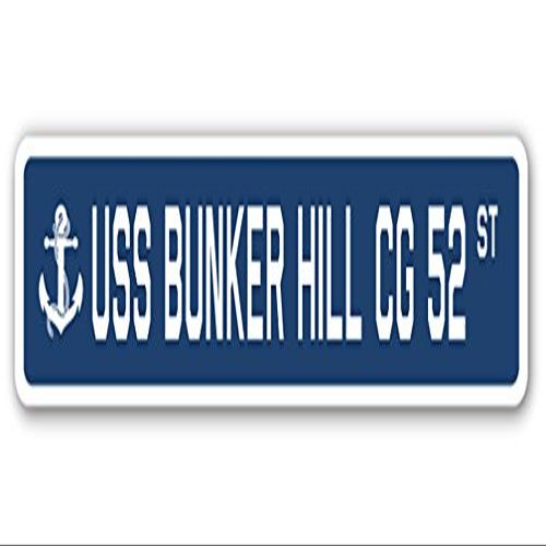 USS Bunker Hill CG 52 Street Sign us Navy Ship Veteran Sailor Gift