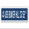 USS Bunker Hill CG 52 Street Sign us Navy Ship Veteran Sailor Gift view 1