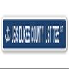 USS Dukes County LST 735 Street Sign us Navy Ship Veteran Sailor Gift view 1
