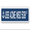 USS Acme MSO 508 Street Sign us Navy Ship Veteran Sailor Gift view 1