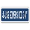 USS Somers DDG 34 Street Sign us Navy Ship Veteran Sailor Gift view 1