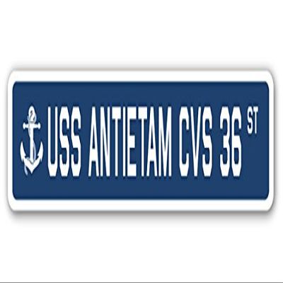 USS Antietam CVS 36 Street Sign us Navy Ship Veteran Sailor Gift