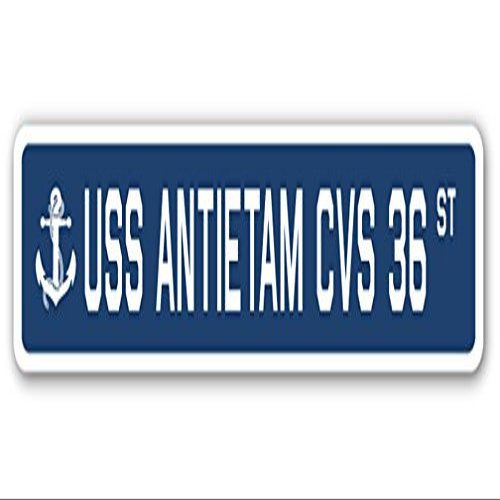 USS Antietam CVS 36 Street Sign us Navy Ship Veteran Sailor Gift