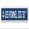 USS Rommel DDG 30 Street Sign us Navy Ship Veteran Sailor Gift view 1